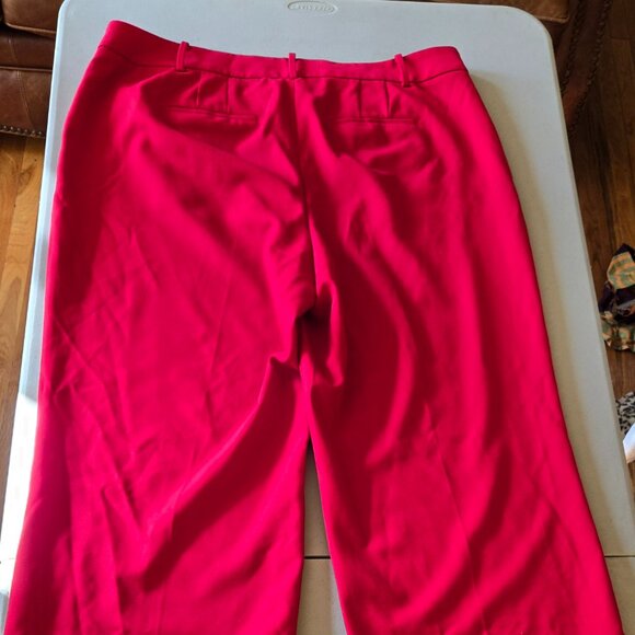 NWT Talbots Gorgeous Red Pleated Front Wool Blend Full Length Pants 18W - Picture 5 of 6